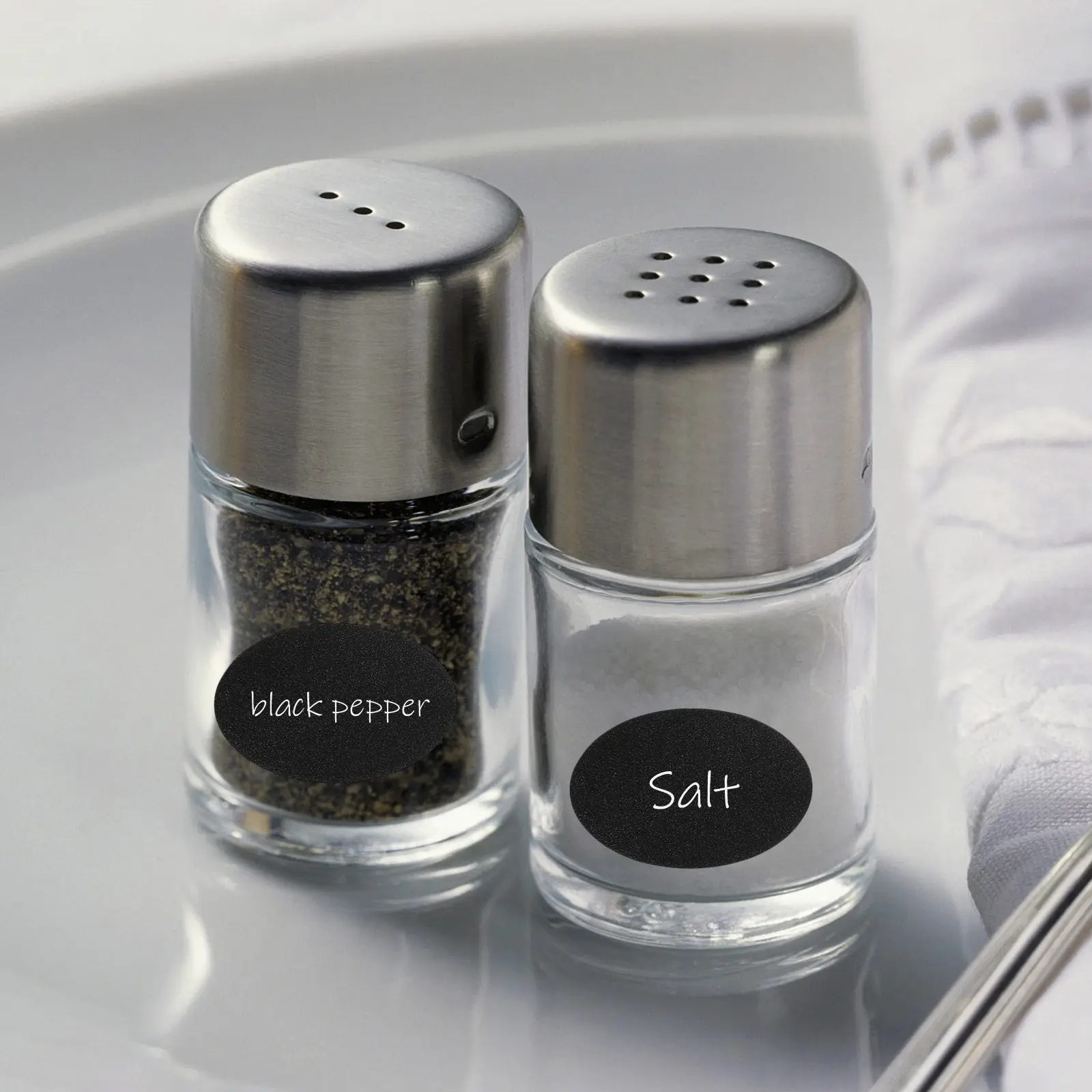 

4 Sheets Waterproof Writable Name Tag Stickers Self-Adhesive Blank Sorting Labels for Home Office School Kitchen Pantry Storage