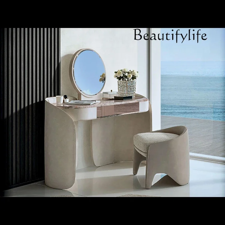 X3 Italian Light Luxury Dressing Stool Post-modern Simple Bedroom Makeup Stool Creative Dressing Stool Marble
