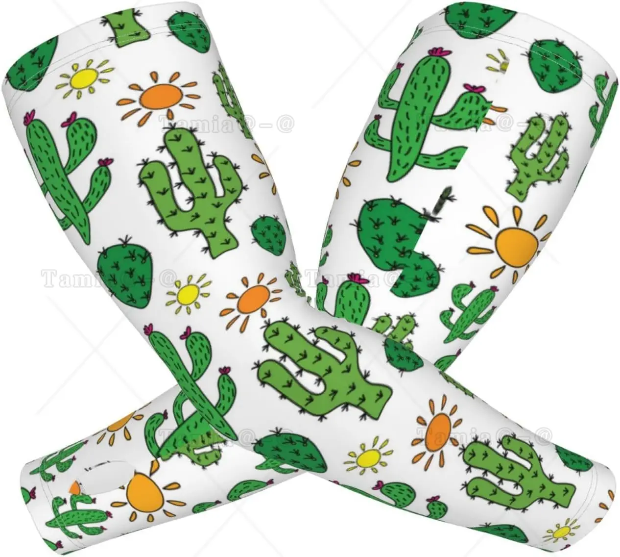 Cactus Arm Sleeves Cute Arm Cover Gardening  Plant Cooling Arm Sleeves for Sports Hiking Outdoor