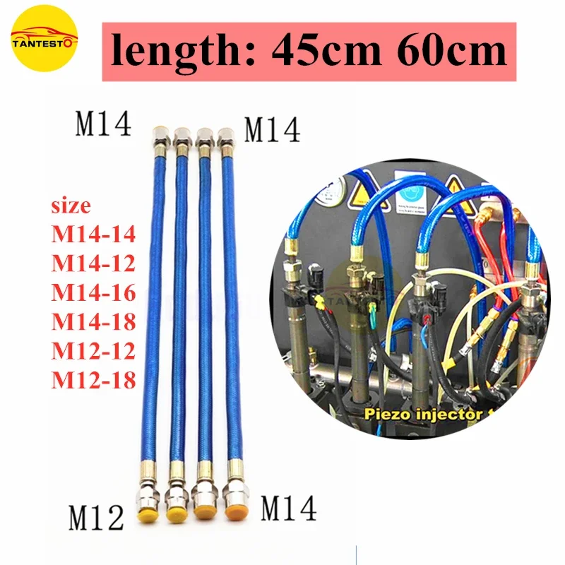 M14-12/14/16/18 M12-12/18 45cm 60cm 2500bar High Pressure Diesel Pipe Fuel Delivery Tube for Common Rail Test Bench