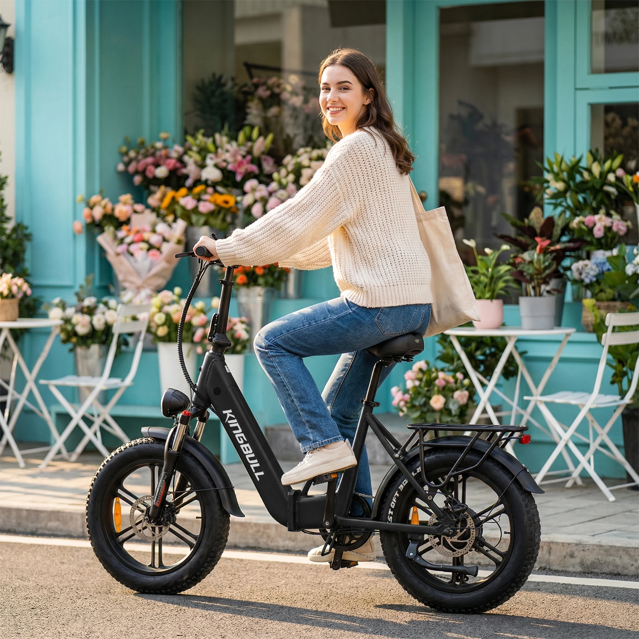 Literider2.0 20-Zoll Faltbares Fatbike E-Bike, 48V 13.5Ah Abnehmbarer Akku, 7-Gang-Schaltung, Vollfederung, Scheibenbremsen, 20×4,0 Reifen, 150kg Traglast