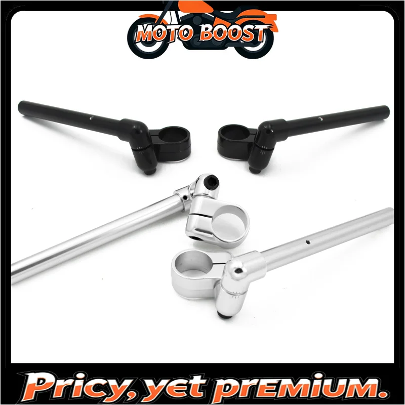 【Premium quality】Universal CNC 35mm 37mm 41mm 51mm Racing Adjustable Fork Handle Bar Integrated Cafe Racer Motorcycle Handlebar