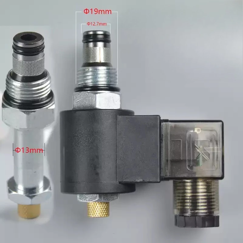 Threaded Cartridge Solenoid Relief Valve 2 Position 2 Way Normally Closed 08 Hydraulic Control Valve