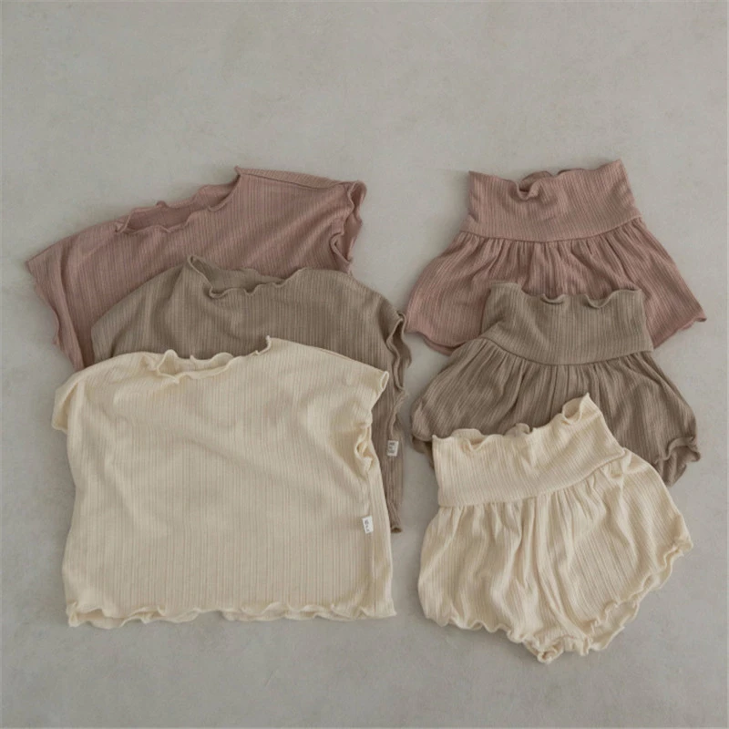 

2026 Summer New Baby Short Sleeve Clothes Set Children Casual T Shirts + Shorts 2pcs Suit Boys Girls Homewear Toddler Outfits