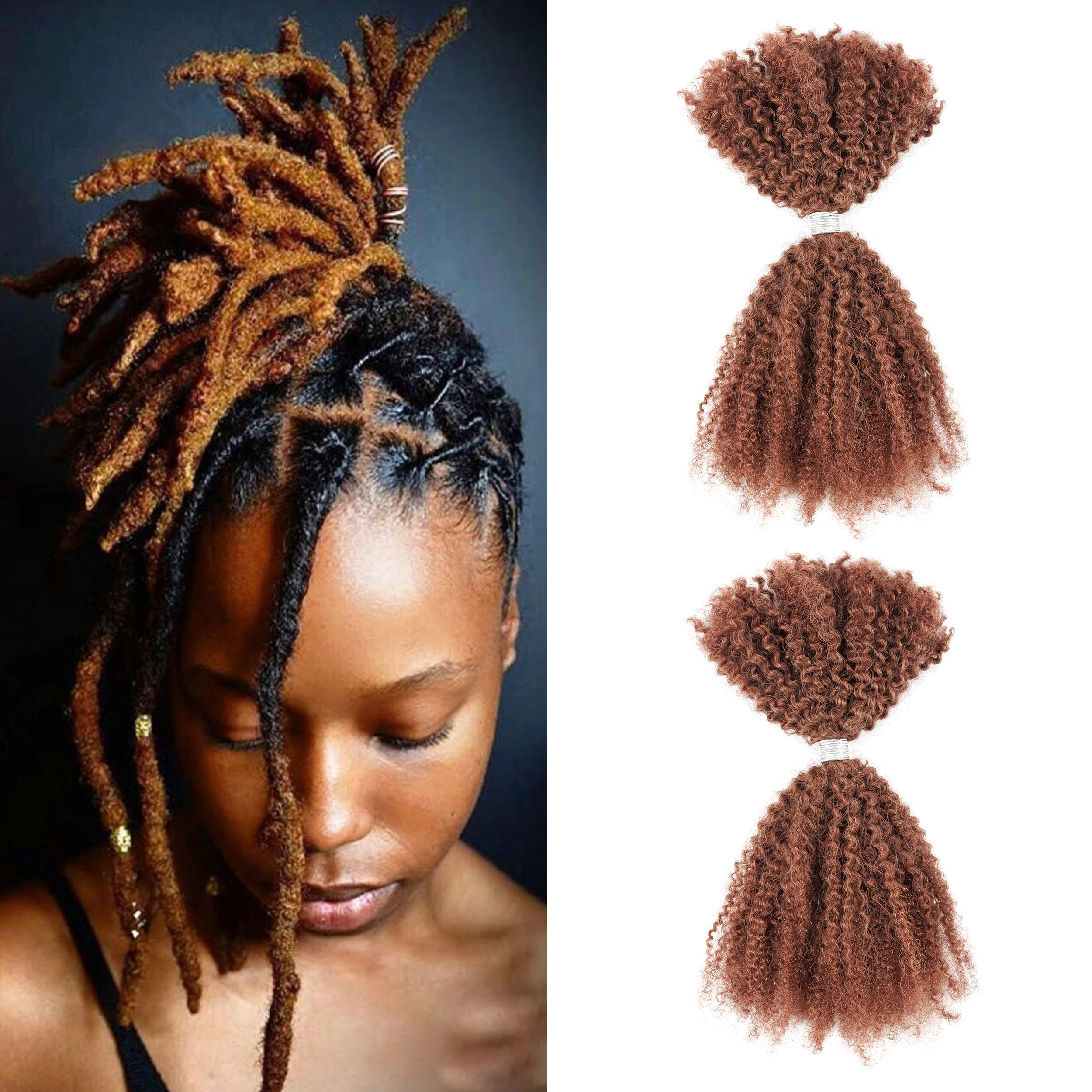 

АННА афро странный 33 # 4A4B4C Высококачественные пучки натуральных человеческих волос, легко для микрокосичек и наращивания микро локонов