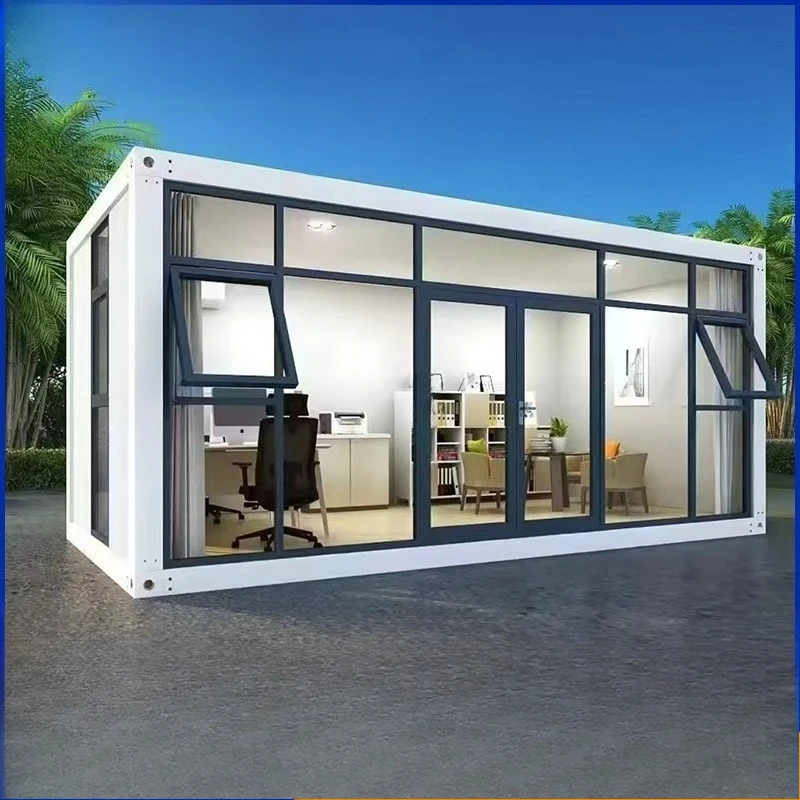 Mobile room with decoration glass curtain wall outdoor simple assembly detachable quick LCL room