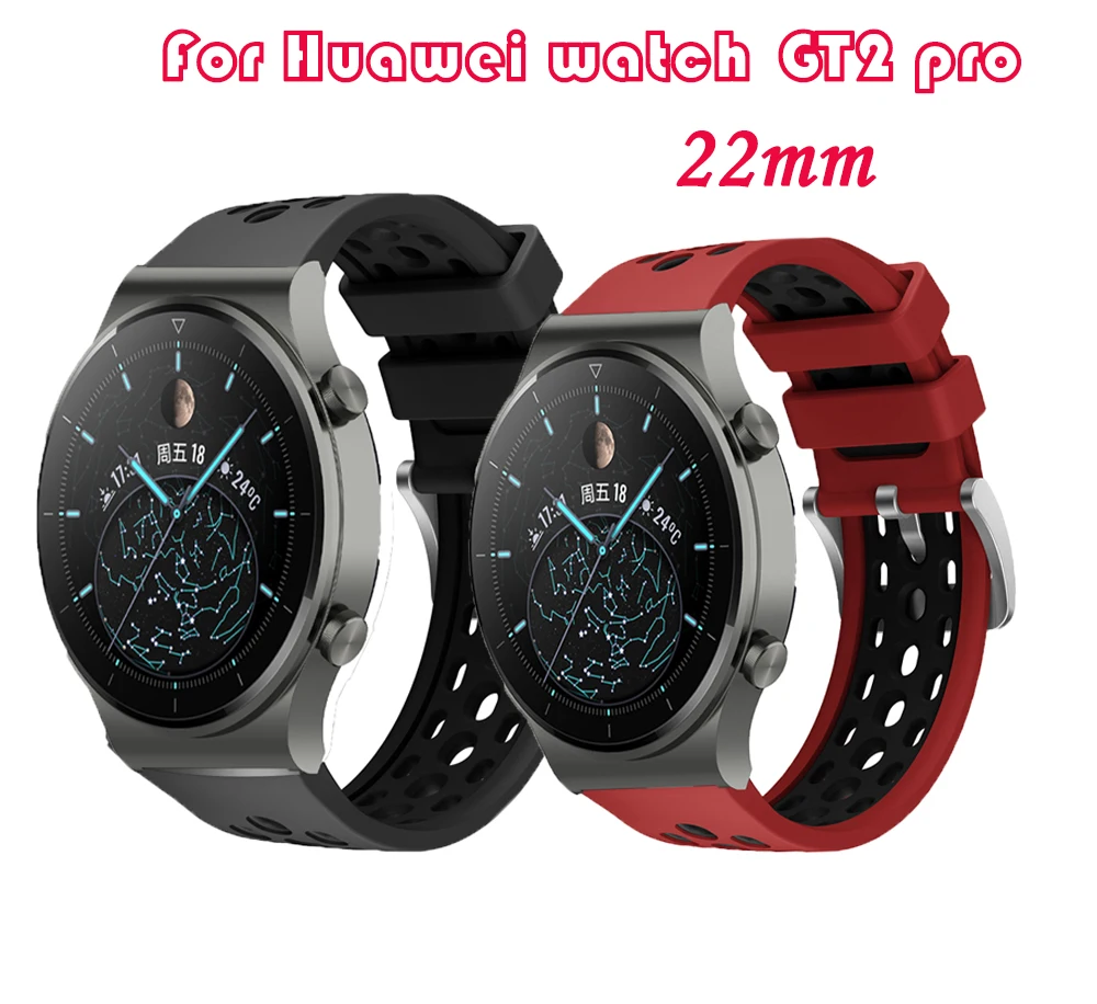 

Silicone watch band For Huawei Watch GT2 /watch GT 42mm 46mm Smartwatch Strap For Garmin Forerunner255 Wristband Replacement