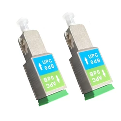 1PCS NEW Optic Fiber Attenuator Connector 0dB SC/APC Female-SC/UPC Male SM-9/125 Fiber Optic Adapter Flange Coupler Wholesale