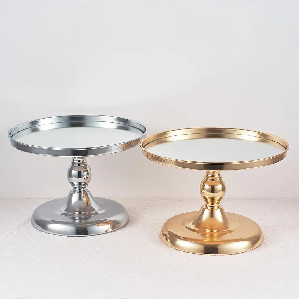 8 inches Metal Round Cake Dessert Cupcake Stand Cupcake Display Tray Holder Wedding Decoration Home for Birthday Party Wedding