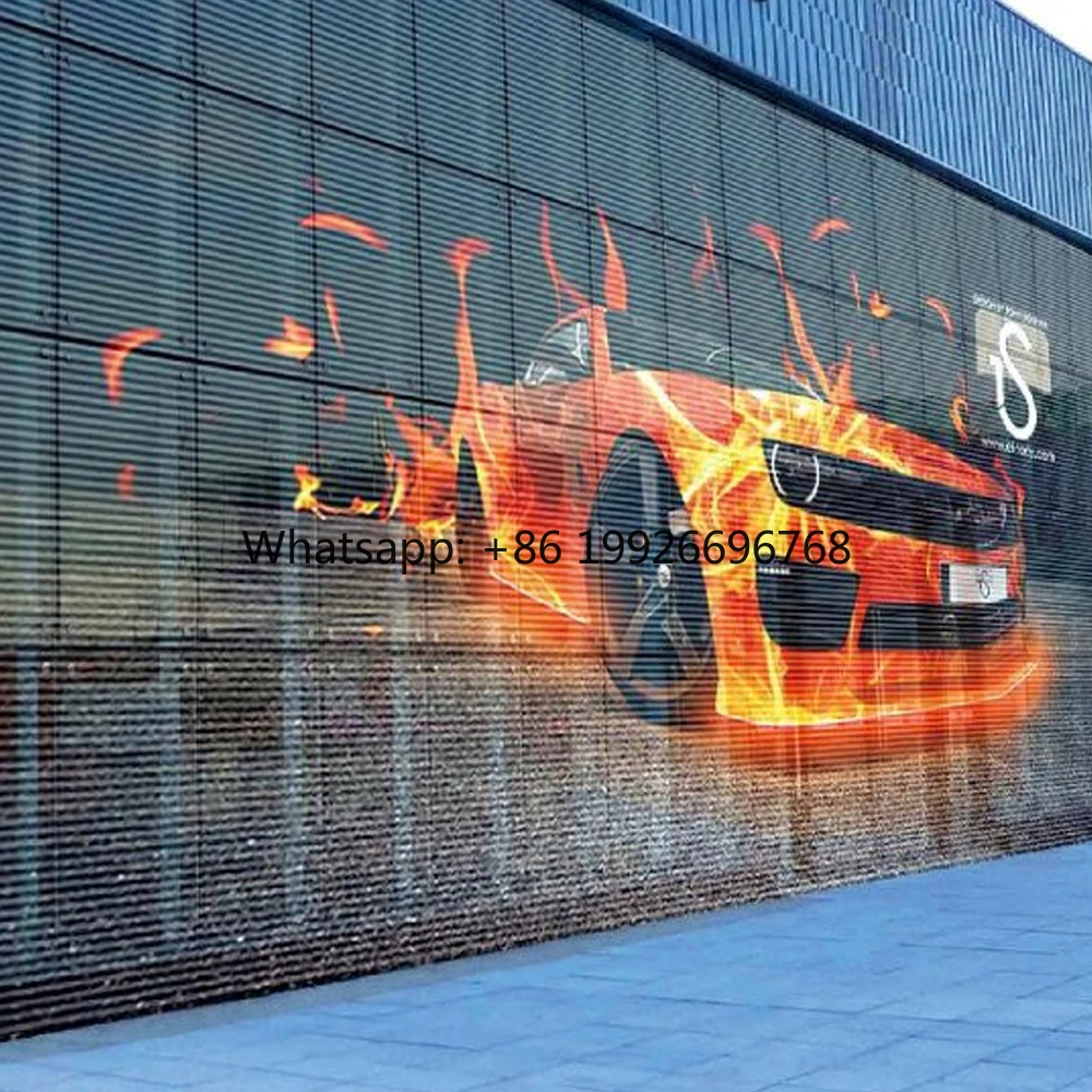 Custom Full Color LED Transparent Mesh Module Display Holographic Indoor Led Mesh Screen