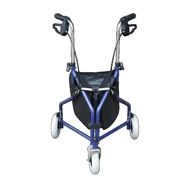 Medical Supply Shopping Aluminum 3 Wheels Rollators Walker With Tray And Basket