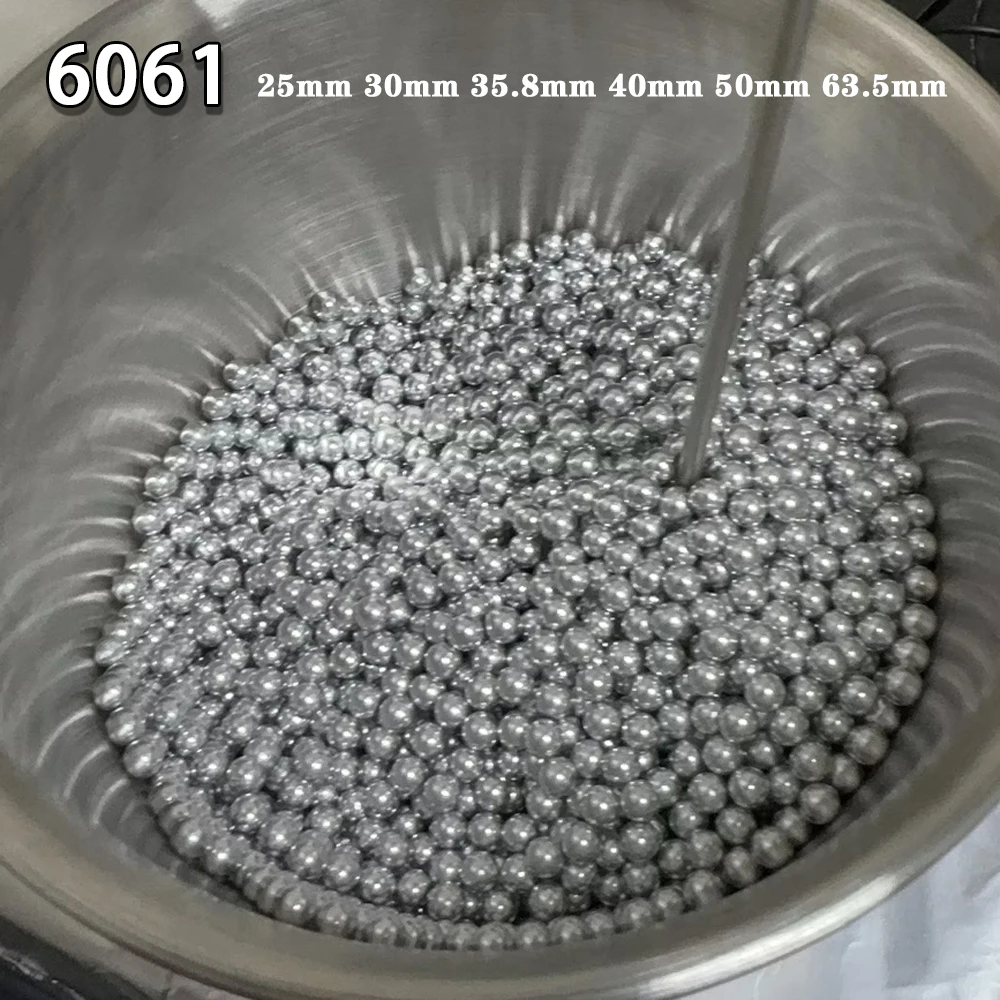 1/2/5/10Pcs 25mm 30mm 35.8mm 40mm 50mm 63.5mm 6061 Precision Pure Solid Aluminum Ball Corrosion Resistance Aluminum Beads