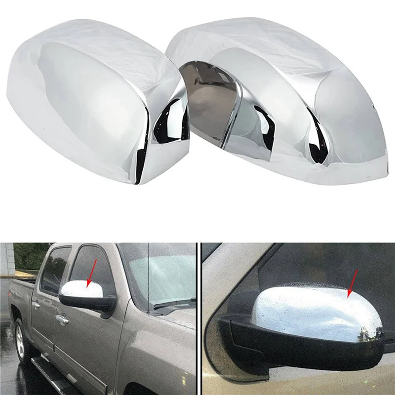 

Sp-2X хромированные боковые крышки верхних зеркал заднего вида для Silverado Sierra GMC Sierra Truck 2007-2013 гг.