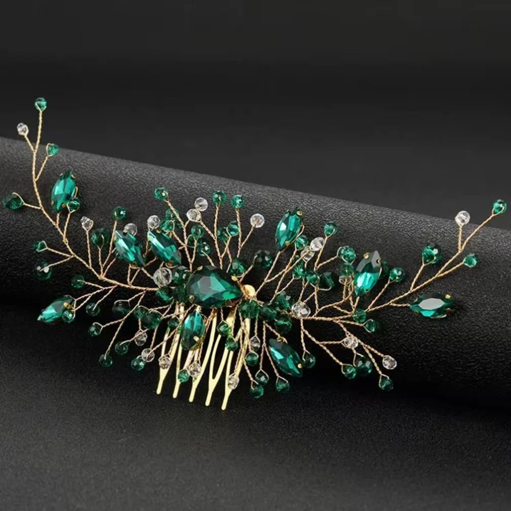 1pc Bridal Hair Comb Golden Branch Forest Style Hair Comb, Gold Wedding Hair Accessories, Ideal Choice for Bride and Bridesmaids image 3