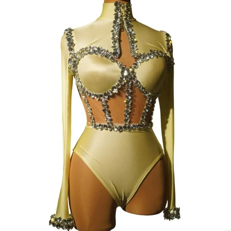 270D Stage Performances Drag Queen Costums Shrugs Crop Tube Top Club Party Outfits