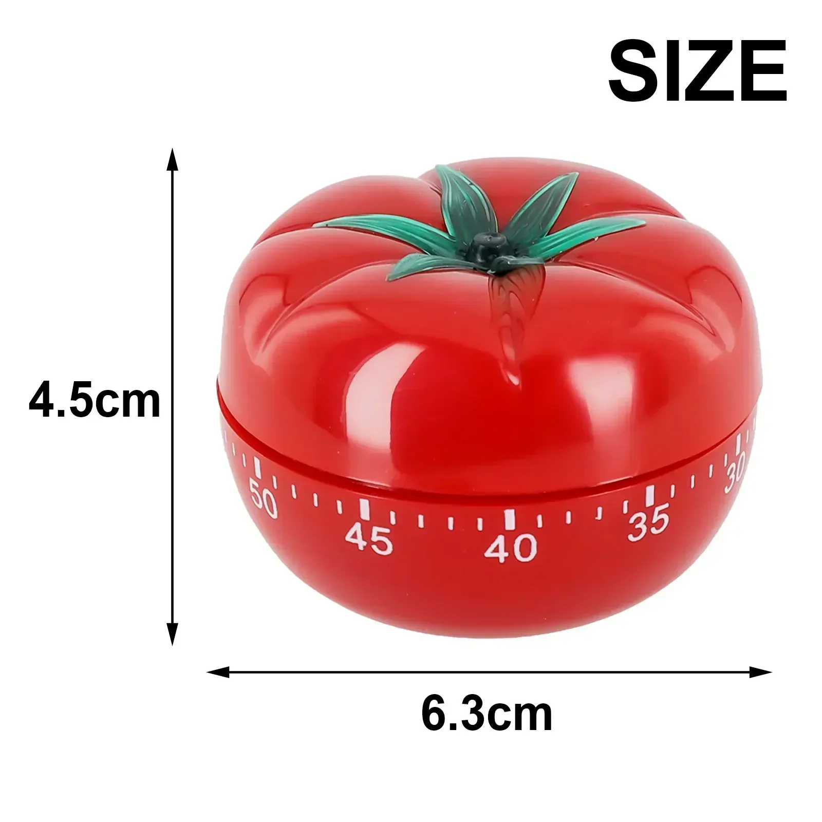 Mechanical Tomato Timer  60 Minute Countdown Range  Chained Reminder System  ABS Material Perfect for Home  Kitchen  School  GYM