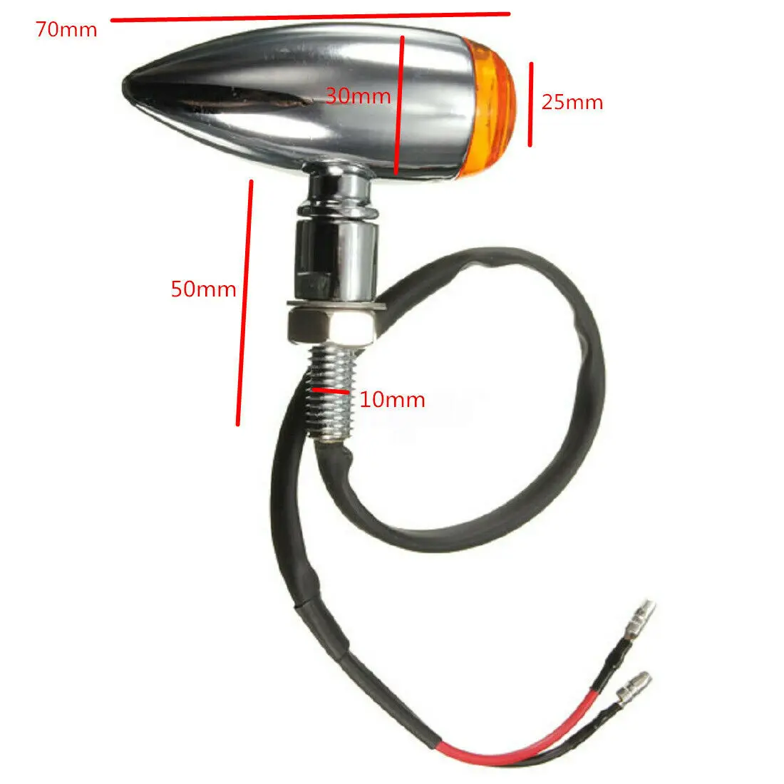 4 Chrome Bullet Metal Motorcycle Motorbike Turn Signal Light Indicator Universal