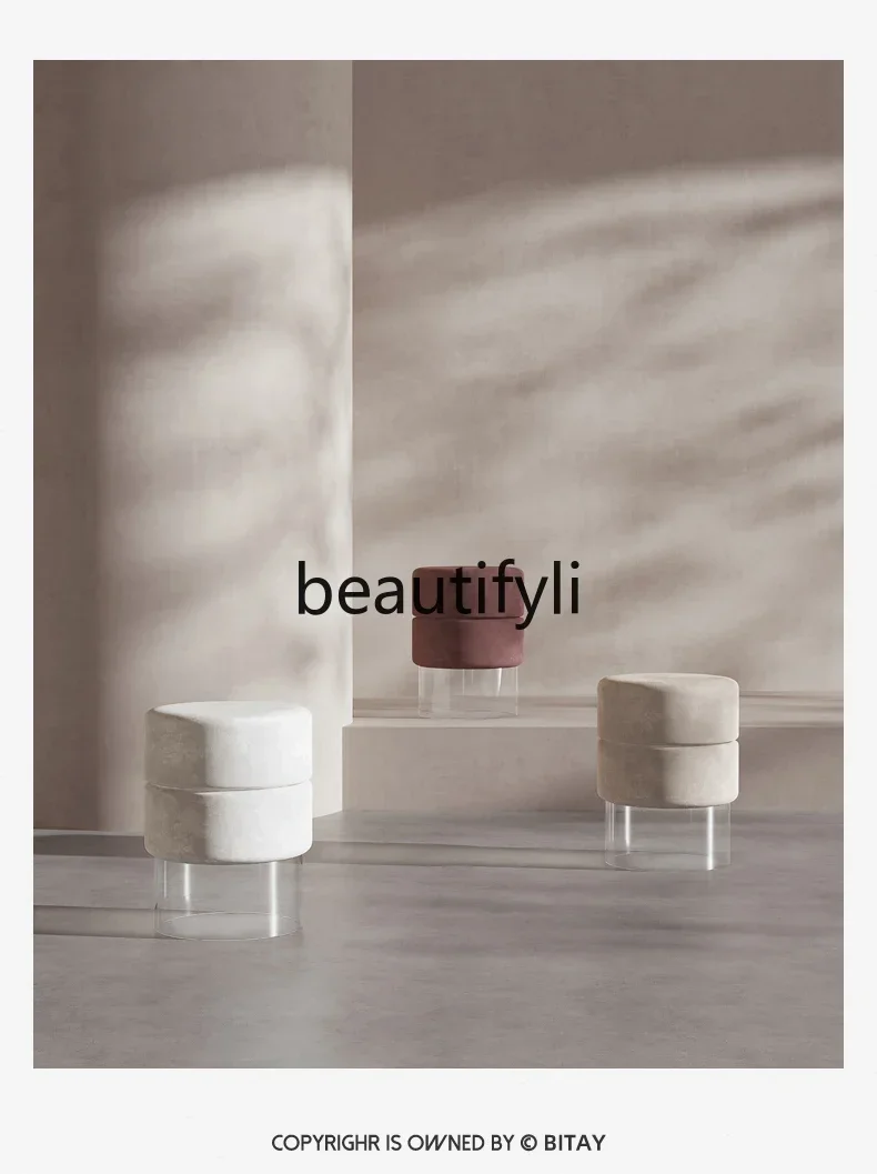 

SS Acrylic light luxury dressing stool simple modern dressing table stool