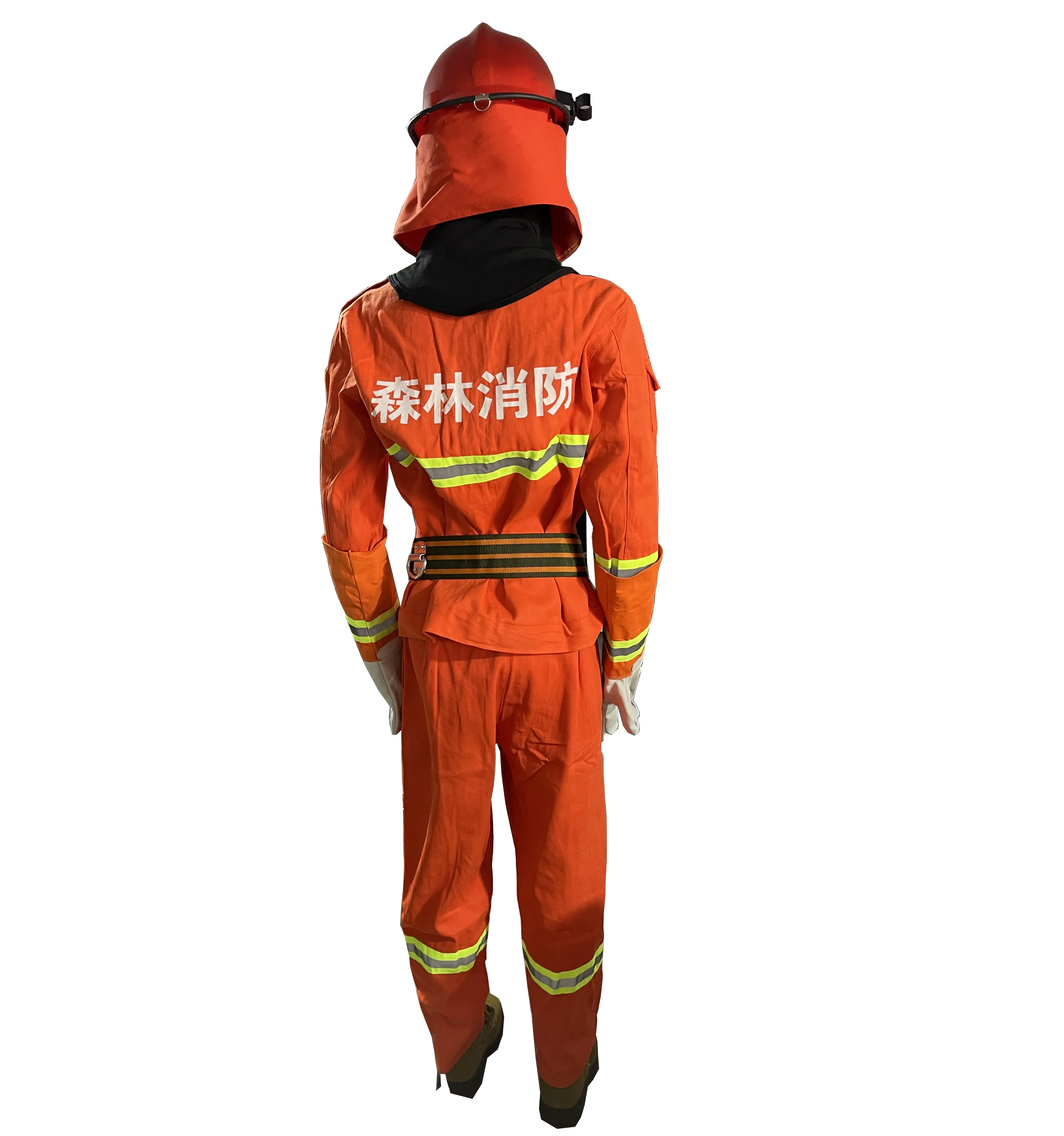 Hot Selling Firefighter Uniform Fire Fighting Clothing Overall With Vest Helmet Boots Flame Retardant types