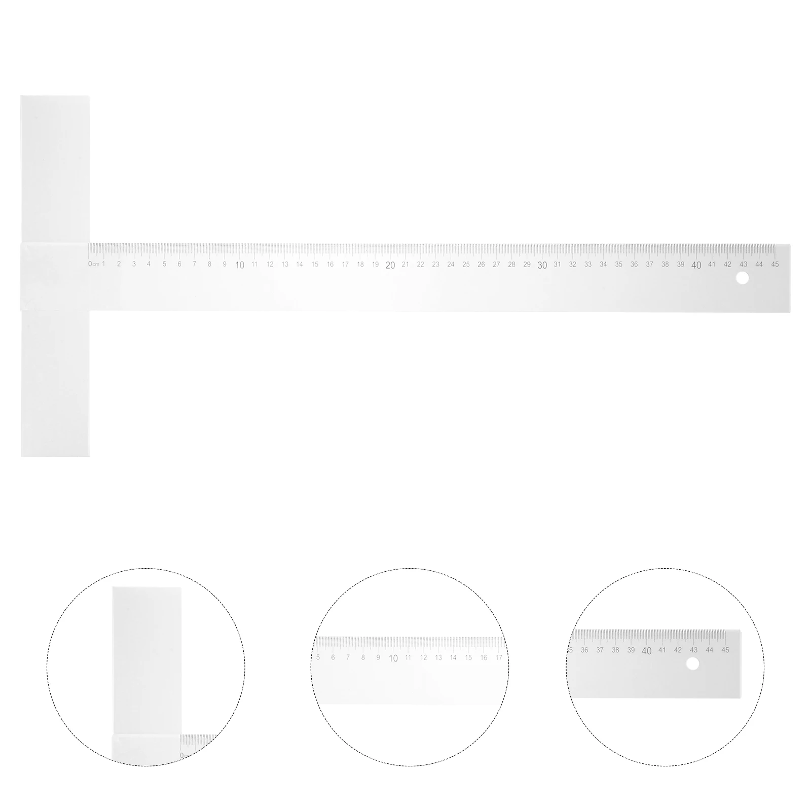 

Ruler 18 Inch Acrylic Drafting Tool Measuring Parallel Edge Woodworking Scribe Portable Ruler Guide Instruments