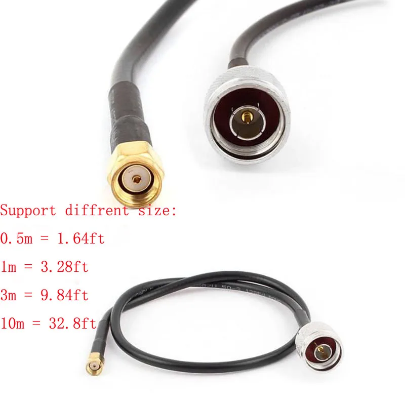 TL-ANT24PT3 TP-LINK N Male to RP-SMA RP SMA Female Plug Wifi Antenna Extension Connector Adapter Cable 0.5m/1m/3m/10m Long
