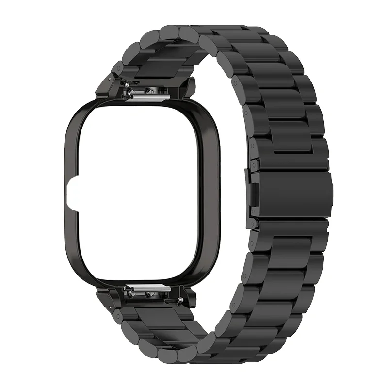 Pulseira de metal caso protetor para redmi relógio 4 pulseira de aço inoxidável para redmi relógio 4 pulseira para redmi watch 4 escudo capa