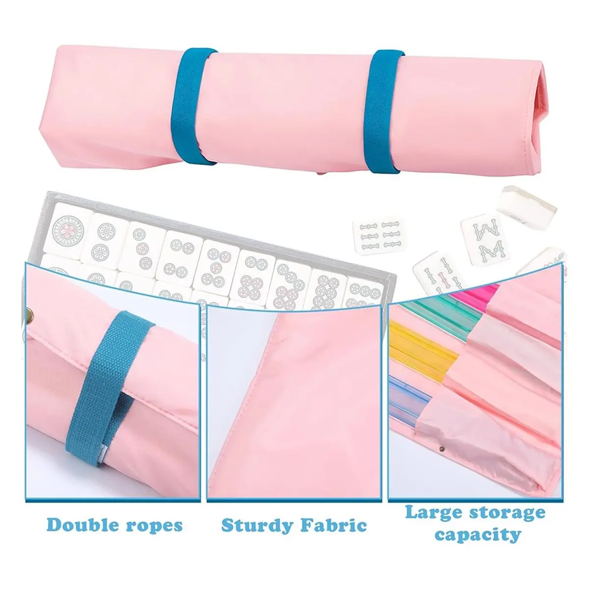 2026 New Mahjong Bags Protective Sleeve for Mahjong Racks and Pushers Tile Bag Accessory 20 Inch, Empty Mah Jong Bag Only