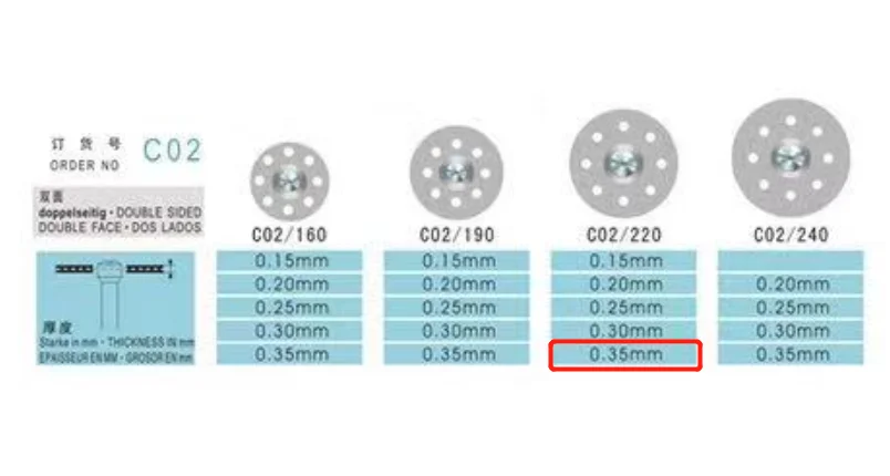 C02 C09 C19 CM11 Стоматологические алмазные режущие диски Диски