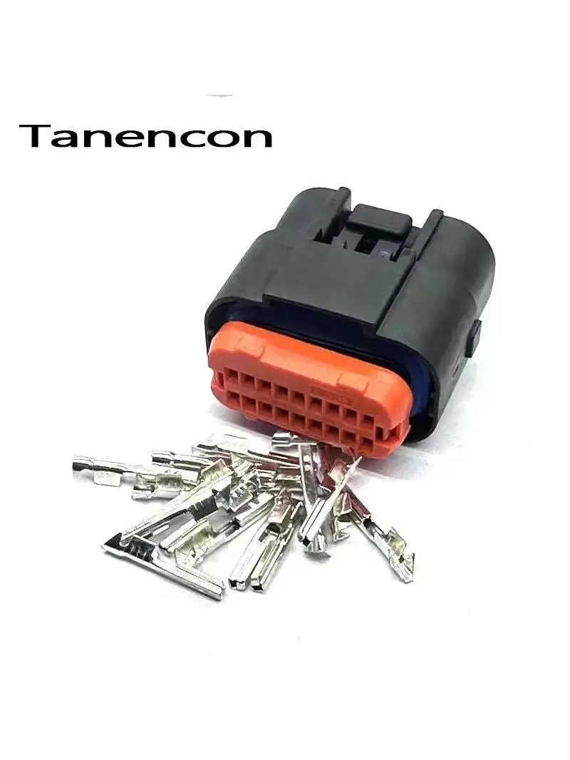 1 jeu de connecteurs ECU à 18/26/34 broches, connecteur de fil femelle scellé pour en-tête de broche ECU automatique à Angle droit JAE MX23A34SF1 MX23A34NF1