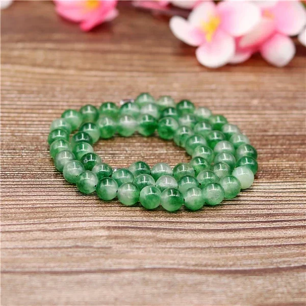Genuine Natural Green 8mm Jade Beads Necklace Jadeite Jewelry Fashion Charm Accessories Lucky Amulet Gifts for Women Her Men