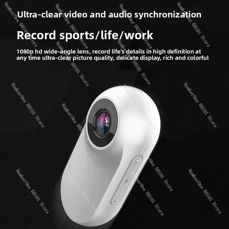 Magnetic Body Camera Thumb Action Cam 4K HD Wearable Mini POV for Outdoor Pet Walking Vlogging