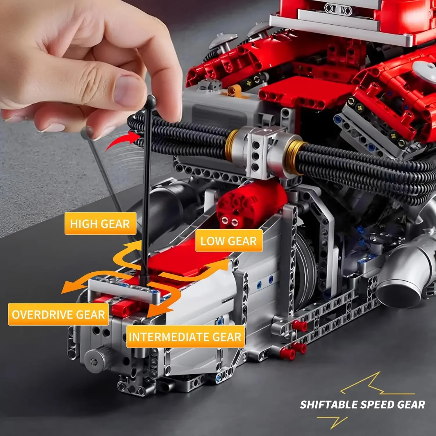 Schimmel Koning 10169 Technologie Auto V12 Motor Motor Bouwstenen Supercar Benzinemotor Kits Speelgoed Collectie Gift
