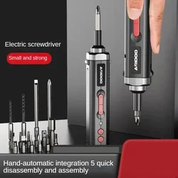 Electric screwdriver rechargeable household small electric screwdriver multi-functional screw batch set tool wholesale