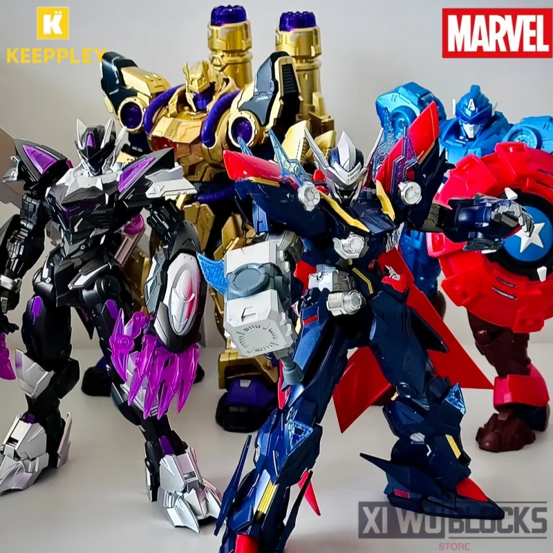 

Keeppley Marvel Assembling Building Blocks Mecha Thor Captain America Thanos Black Panther NOVA Movable Model Toy Gift