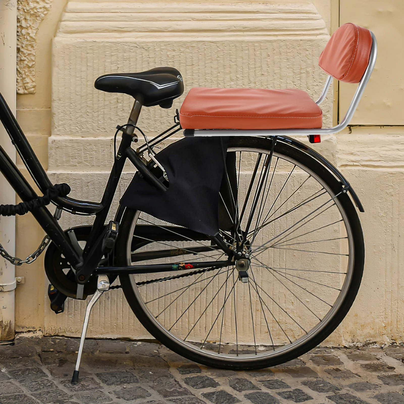 

Заднее сиденье велосипеда со спинкой. Ультрамягкая мягкая подушка для пассажиров для взрослых и детей. Универсальная подходит для горного велосипеда.