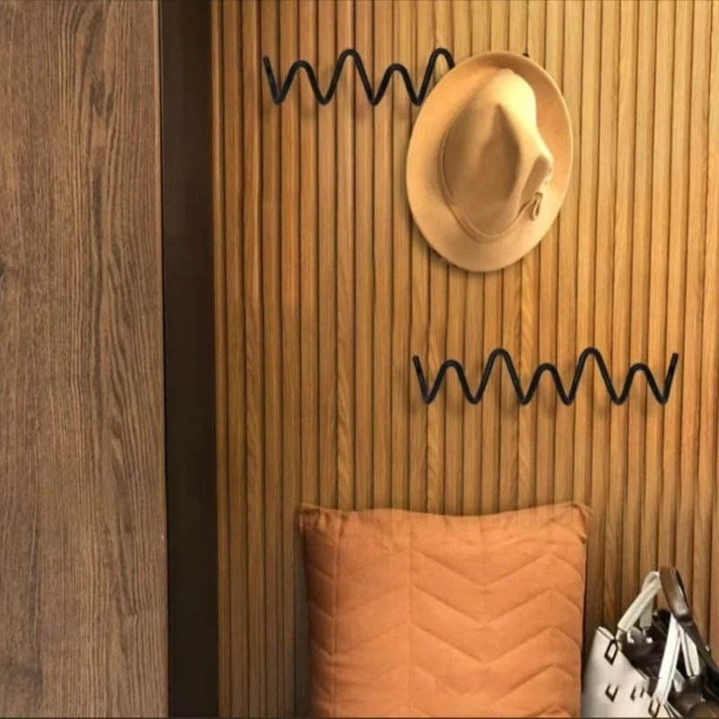 Porte-manteau mural en métal nordique, support minimaliste pour chapeaux pour entrée et couloir, déc