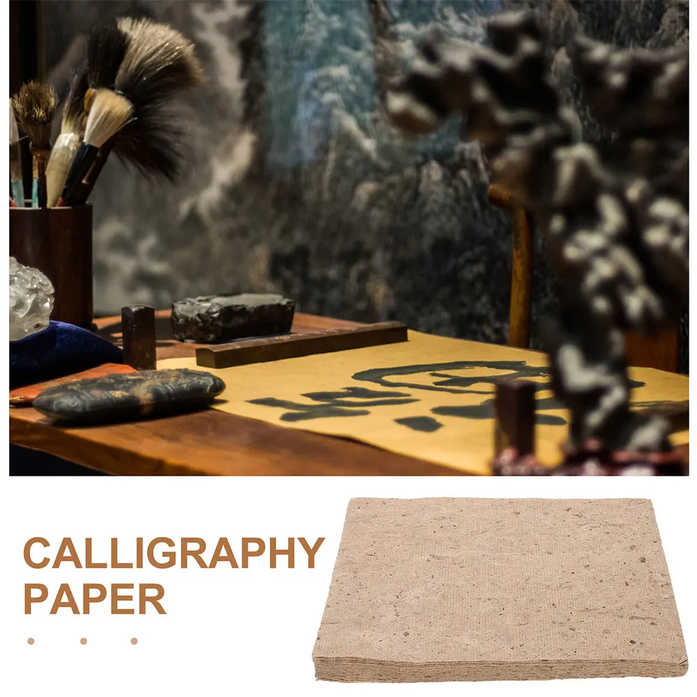 20 Pcs Paper Handmade Rice Paper Sheets Durable Vintage Ideal Decoupage Calligraphy Diy Painting Crafts Natural