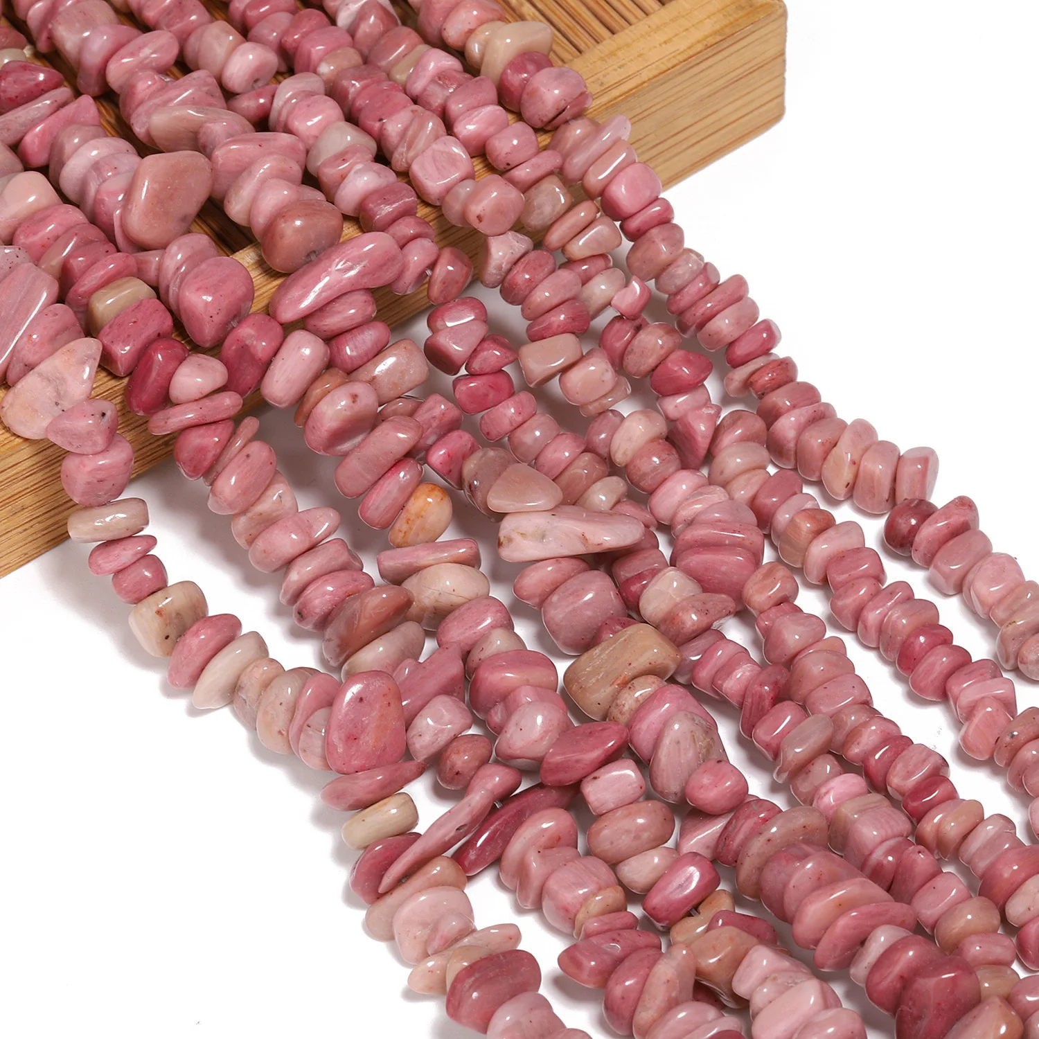 3-8mm Natural Irregular Rhodonite Stone Gravel Chips Loose Spacer Bead for Jewelry Making DIY Earring Necklace Accessories