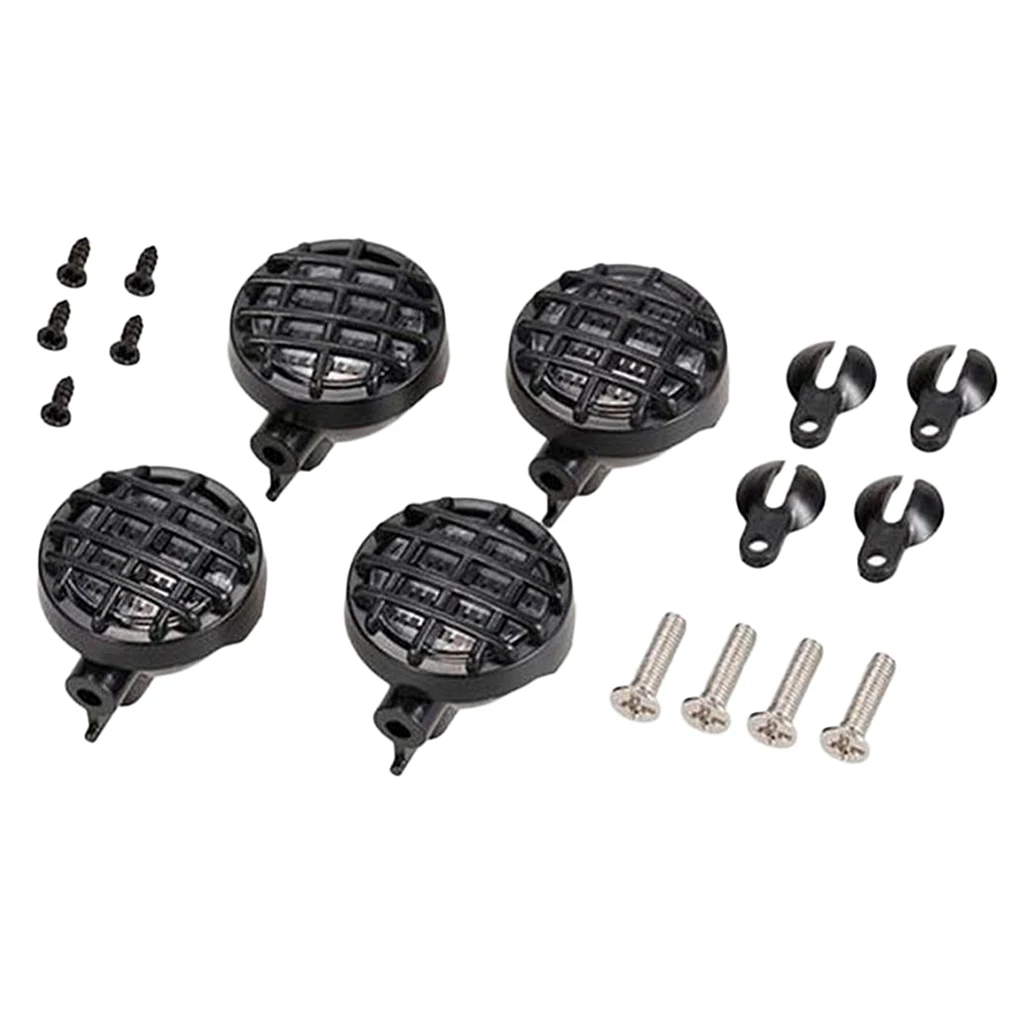 LED Light Cover Black Round Lampshade Plastic Accessories for 1 10 RC Crawler Climbing Car Parts