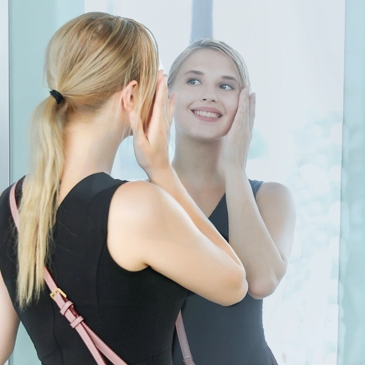 

2 Pcs Window Waterproof Mirror Sticker Mirrors for Home Decor Surface