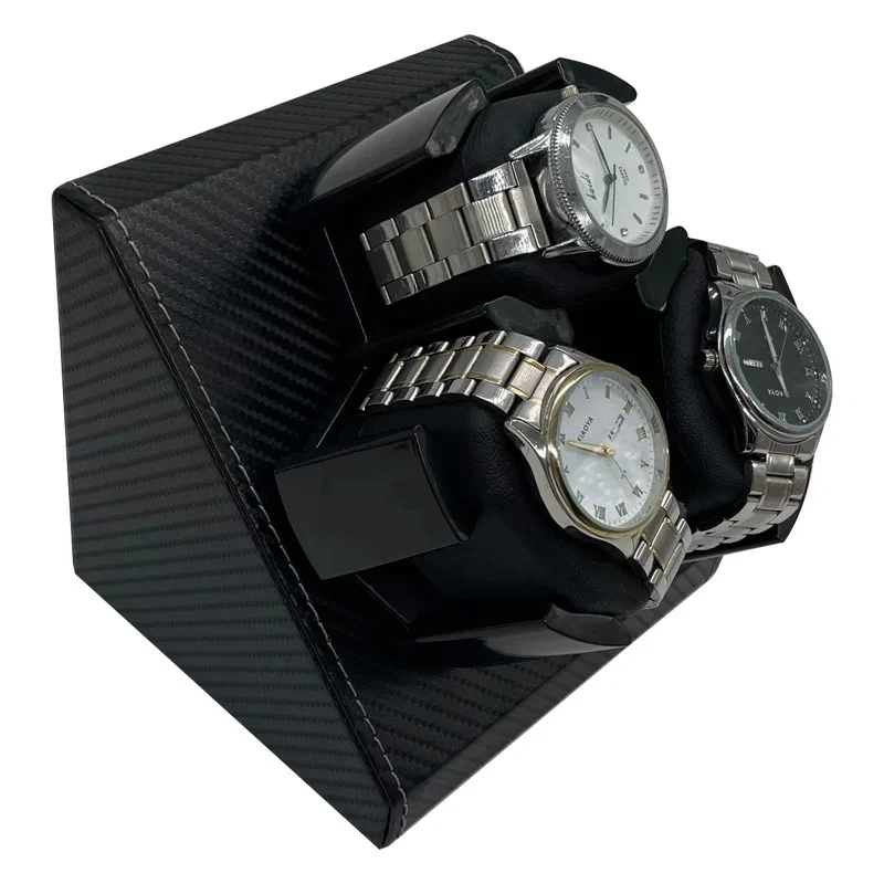 Watch Winder for Automatic Watches Automatic Winder for 3 Watches,2 Rotation Modes,PU Clock Storage Case Memory Cotton