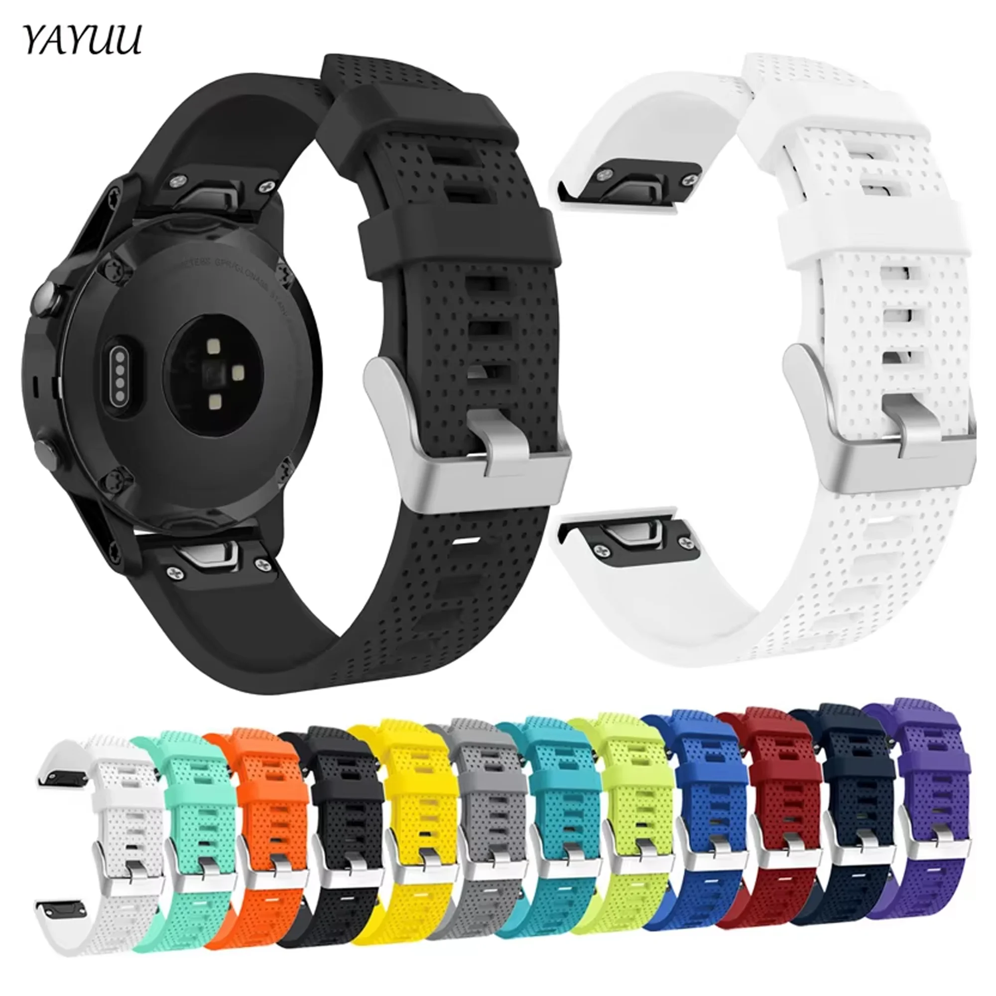 YAYUU Correa de Ajuste Fácil Para Garmin Fenix 6S / Fenix 6S Pro, Correa de Repuesto de Silicona Suave para Fenix 5S/ Fenix 5S Plus / D2 Delta S/Fenix 7S