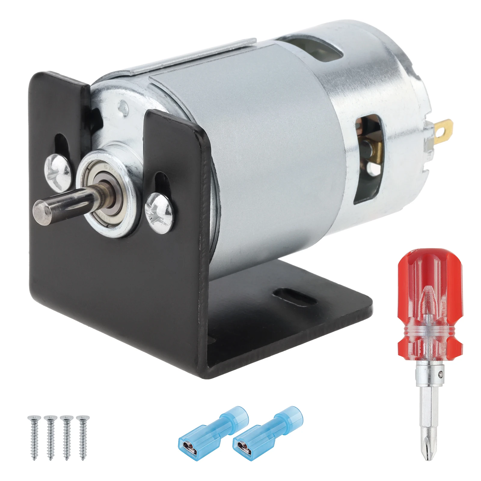 24V 775 DC Motor 3000-20000RPM High Speed High Torque Micro Motor Built-in Cooling Fan for DIY Tools/Power Upgrade with Bracket