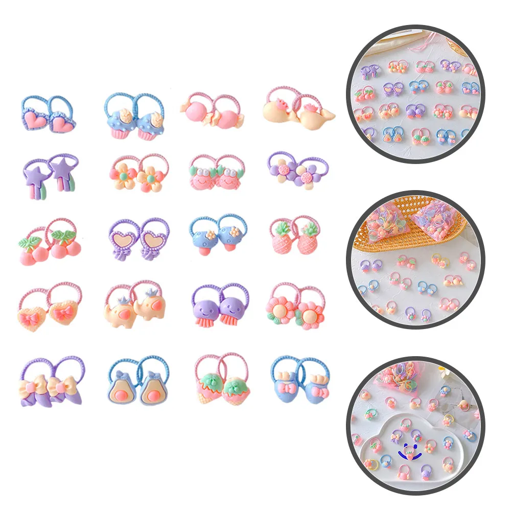 

40 Pcs Hair Ring Accessories Mini Elastics Tie Rope for Ties Scrunchy