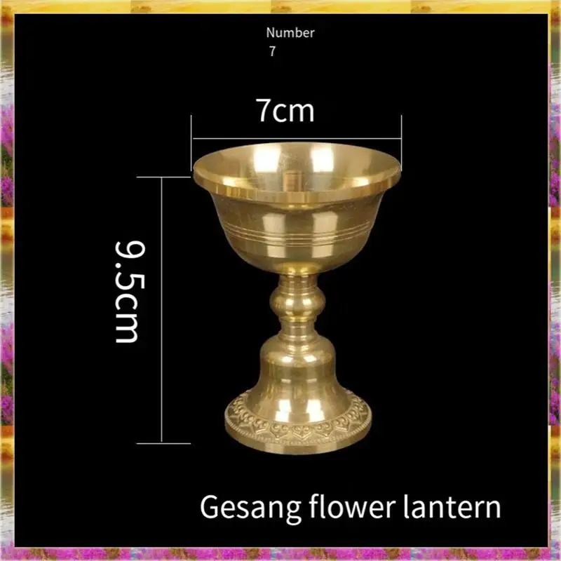 

AA46 HOT-Brass Butter Lamp Brass Candle Cup Series Tibetan Buddhist Lamp Holder Wedding Banquet Home Table Decoration