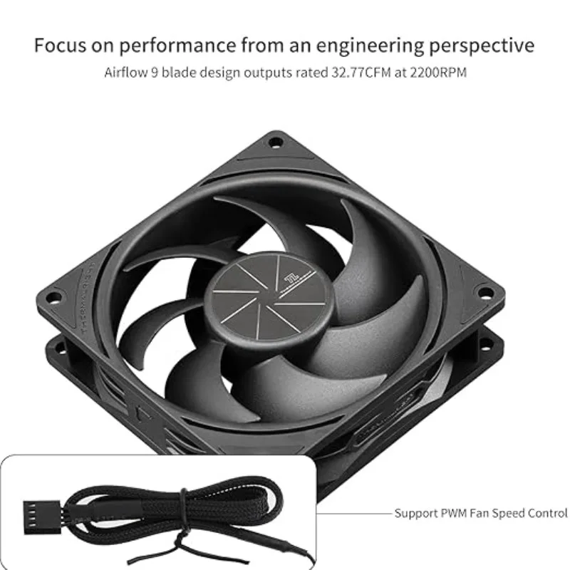 Thermalright TL-P9 CPU Fan Computer Case Cooling Quiet 4PIN PWM Fan High Performance 92mm Silent Cooler 2200RPM Speed Case Fan