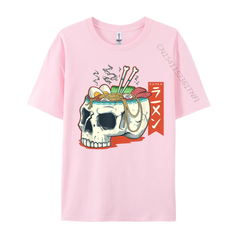 تي شيرت قطني ياباني للرجال ، وعاء جمجمة ، رامين ، توبات تصميم نودلز ، تيشيرتات ، حفلة عصرية #3