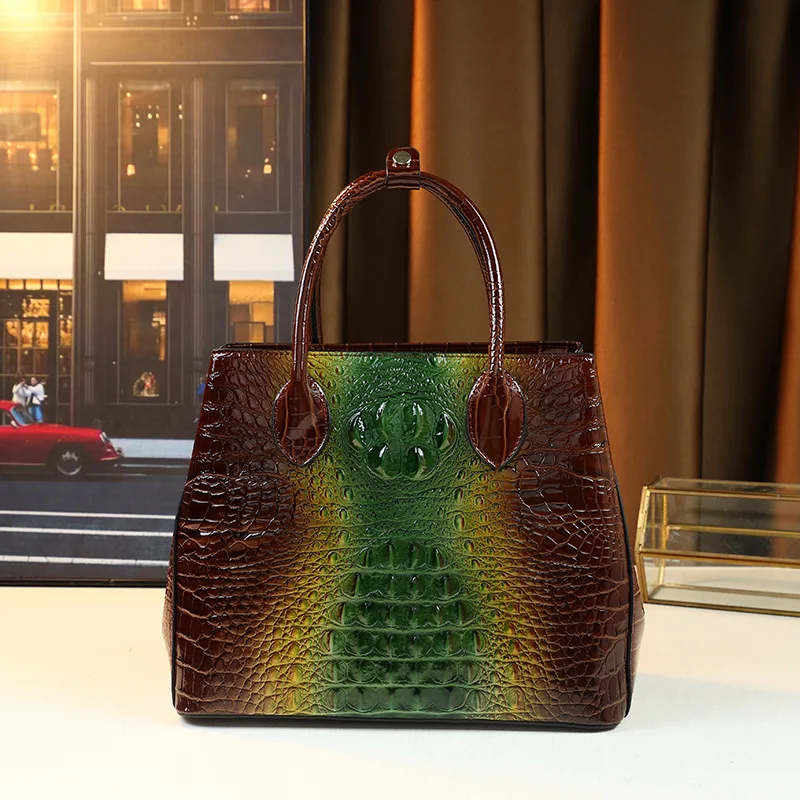 Alligator Pattern Women Leather Handbags High Quality Ladies Tote Bag Luxury Crocodile Pu Leather ShoulderBags