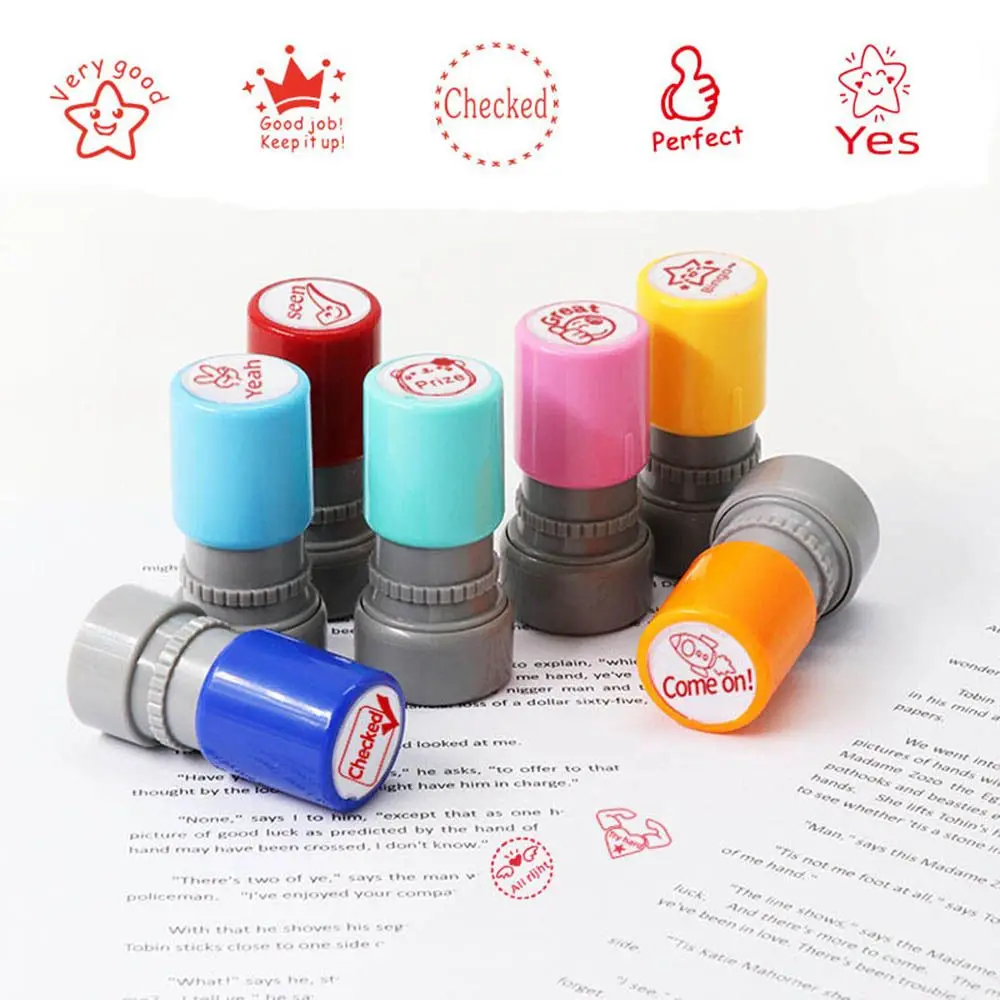 Encouragement Seals English Photosensitive Chapter English Commentary Stamp School Student Teaching Tools