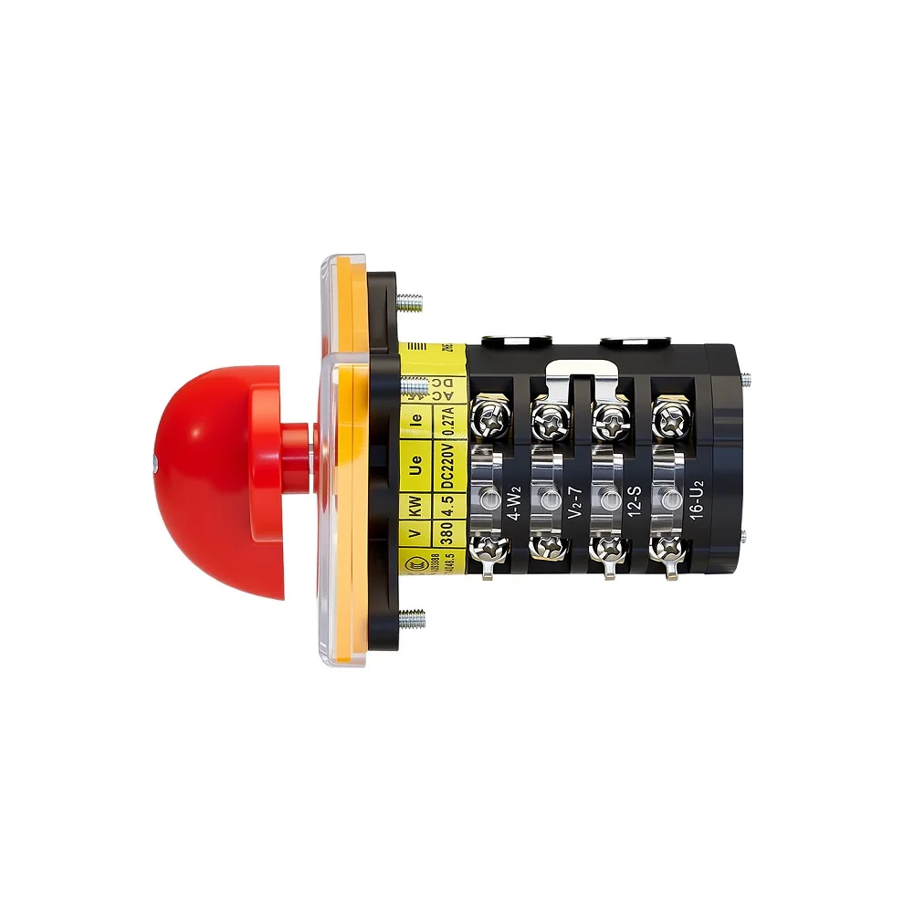 Rotary Switch SZW25 48D/4 48x48 3P4S for HI OFF LOW Velocity Changeover Suitable for Industrial Automation Machinery
